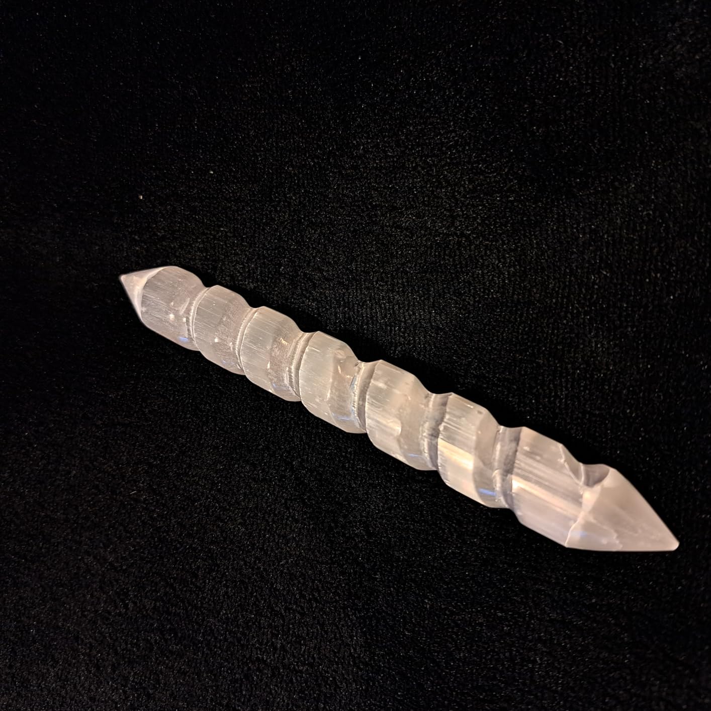 NKlaus Selenit Doppelspitzen Massagestab 14cm Naturstein