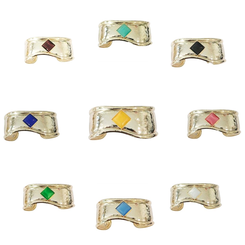 Alevá Bijoux Giano Armband Gold mit Cat-Eye Cabochon