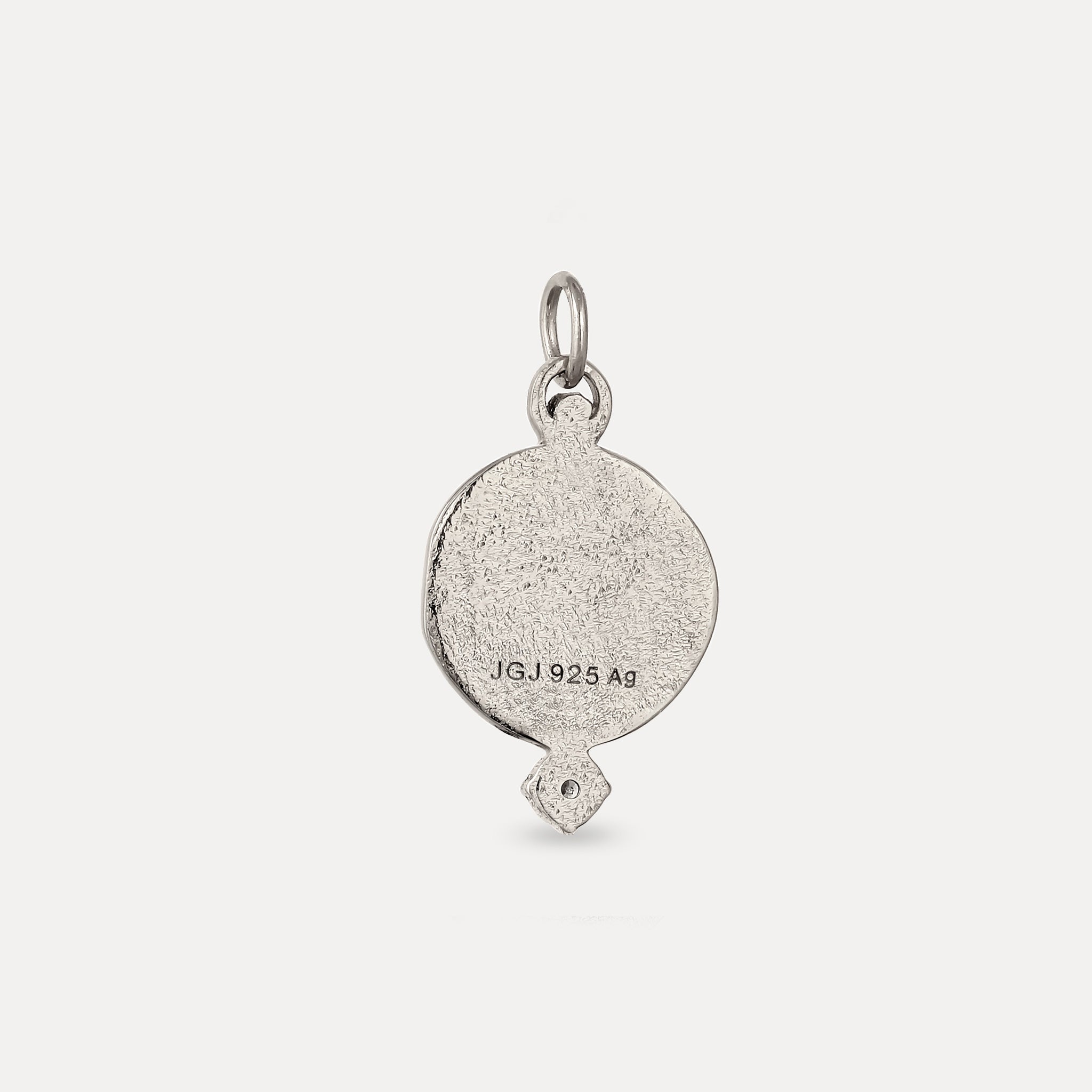 Stilnest Fluid Medallion Anhänger Saphir Matt Vermeil