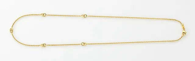 Eugen Rühle Collier Ankerkette 5x Doppelöse 585 Gelbgold