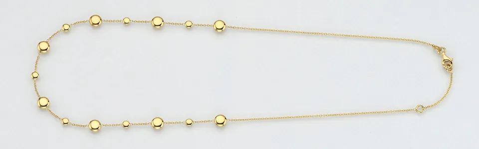 Eugen Rühle Colliers Collier mit Goldlinsen Halskette 585 Gold