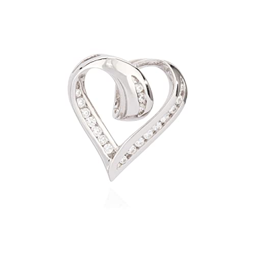 NKlaus JEWELLERY 9789 Herz Kettenanhänger Silber Zirkonia