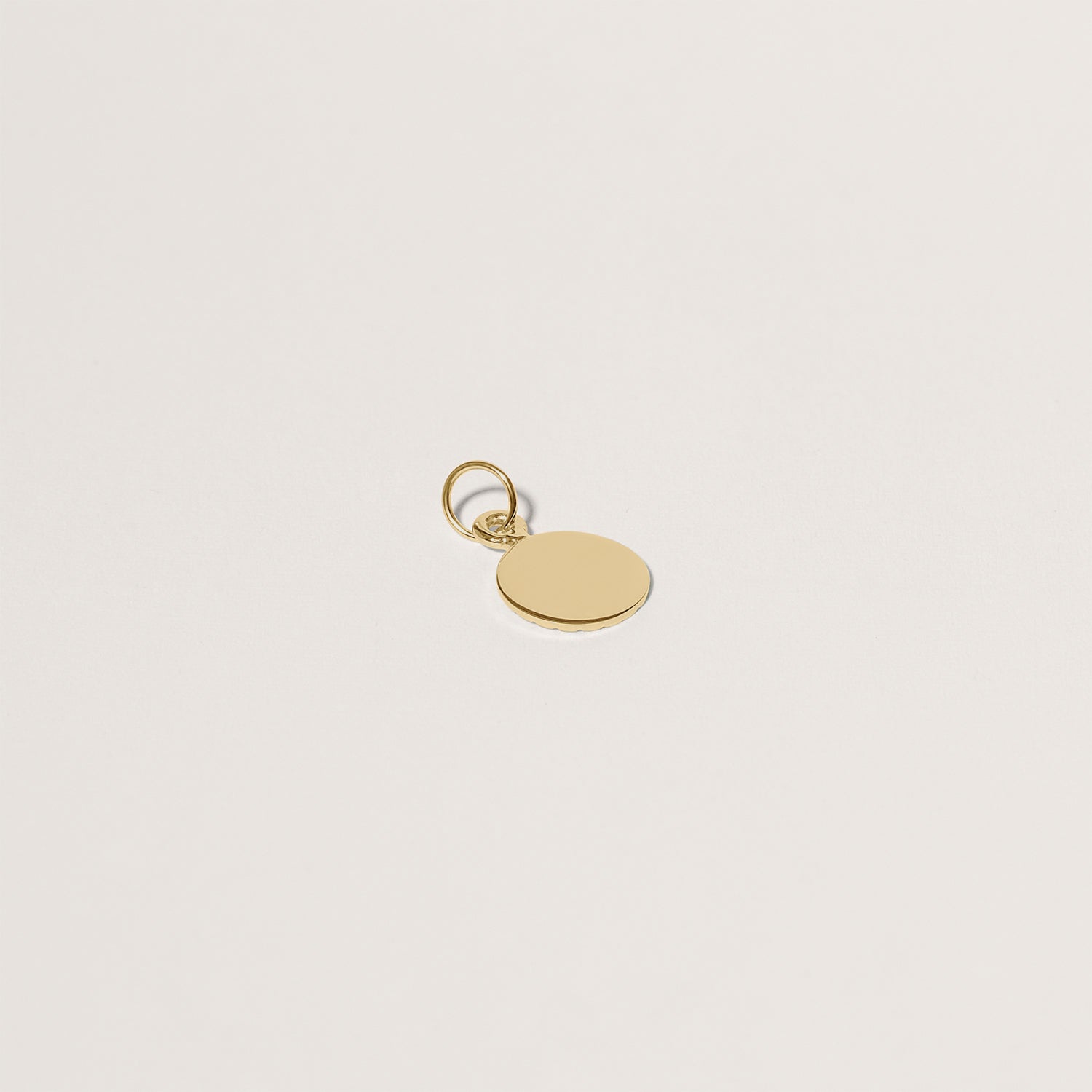 Stilnest Biscuit Tag Anhänger Round 585 Gold gravierbar