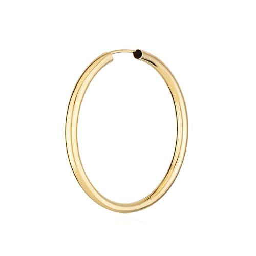 NKlaus JEWELLERY einzelne Creole 333 Gelbgold 40mm rund