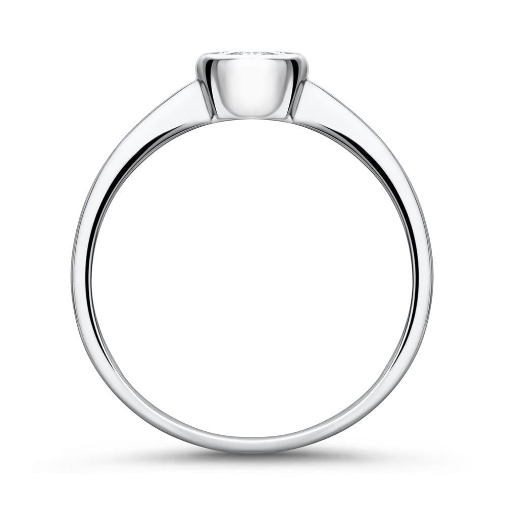 JEWLIX Solitärring Weißgold 375 Zirkonia Gr. 54