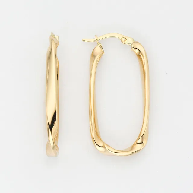 Eugen Rühle Ohrschmuck Bügel-Creolen oval 3x30x16,5mm 585 Gelbgold