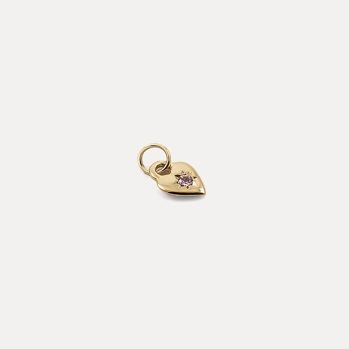 Stilnest Rosa Turmalin Heart Anhänger 585 Gold Herz