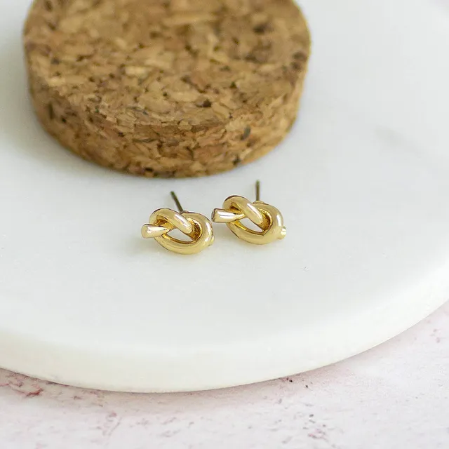 Joy by Corrine Smith Friendship Knot Ohrringe Gold 0,7 cm