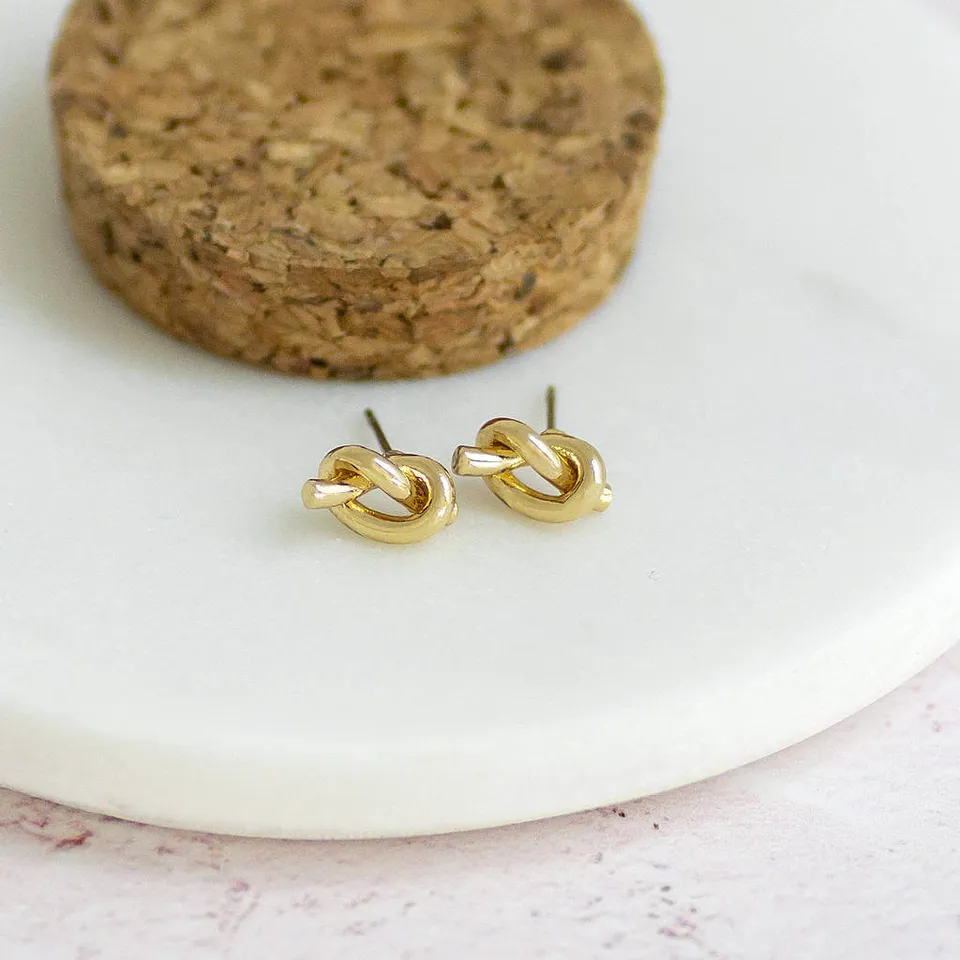 Joy by Corrine Smith Friendship Knot Ohrstecker Gold vergoldet
