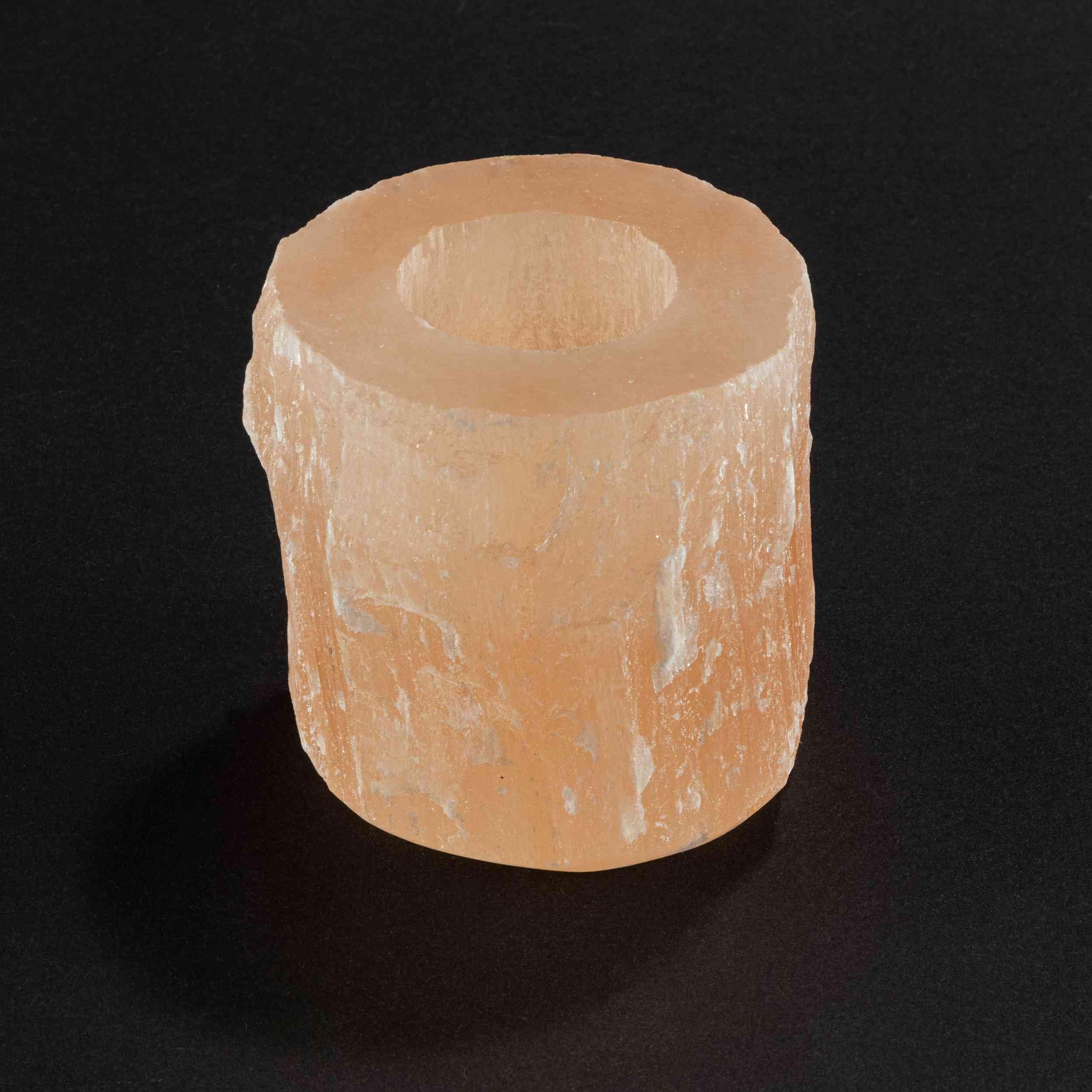 NKlaus Healing Crystals Selenit Teelichthalter rund 8cm