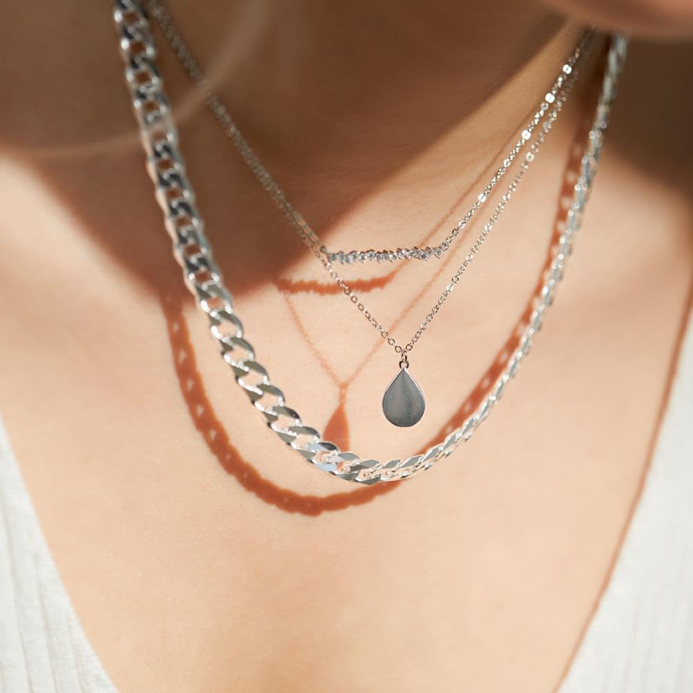 JEWLIX Ketten mit Anhänger Silberkette 925er Zirkonia Damen