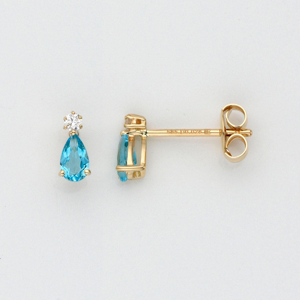 Eugen Rühle Ohrstecker Brillant 0,05ct Ohrringe 585 Gold