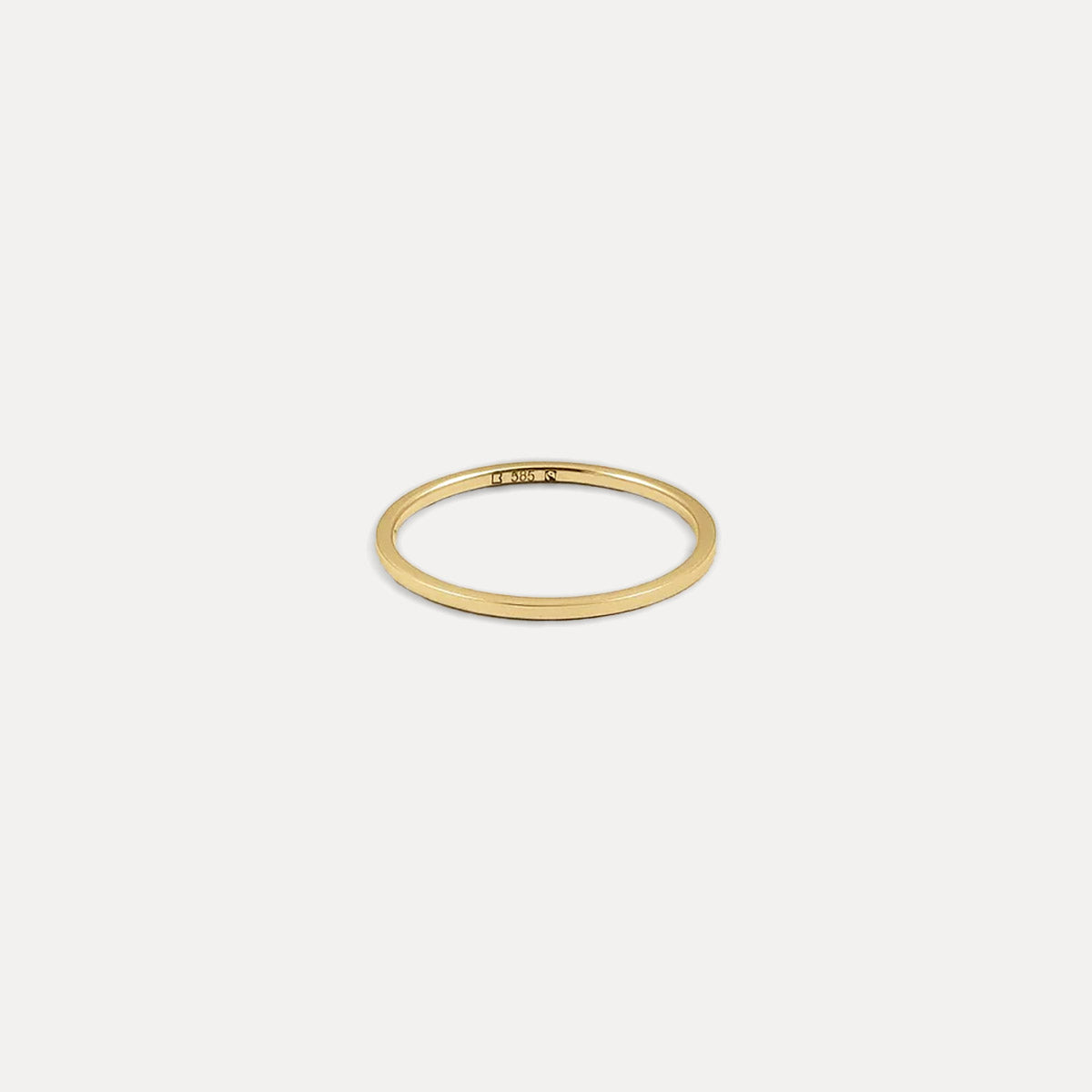 Stilnest Simple Square Fair Band Ring 585 Gold 56