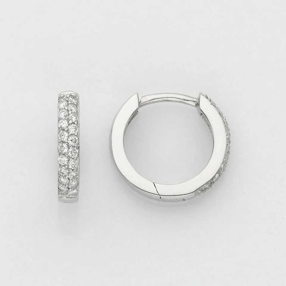 Eugen Rühle Ohrschmuck Creolen Brillanten 0,24ct 13mm 585 Rotgold