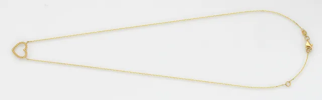Eugen Rühle Colliers Collier Ankerkette Kugelherz Halskette 42cm 585 GG