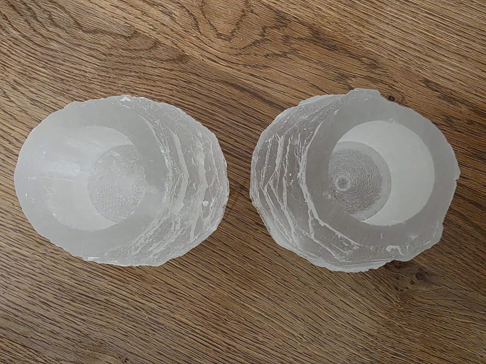 NKlaus Healing Crystals Selenit Turm Teelichthalter 10 cm