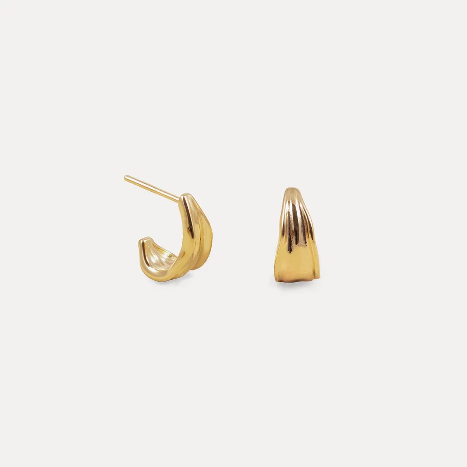 Stilnest Eden Paprika Small Creolen 24k Gold Vermeil 14mm