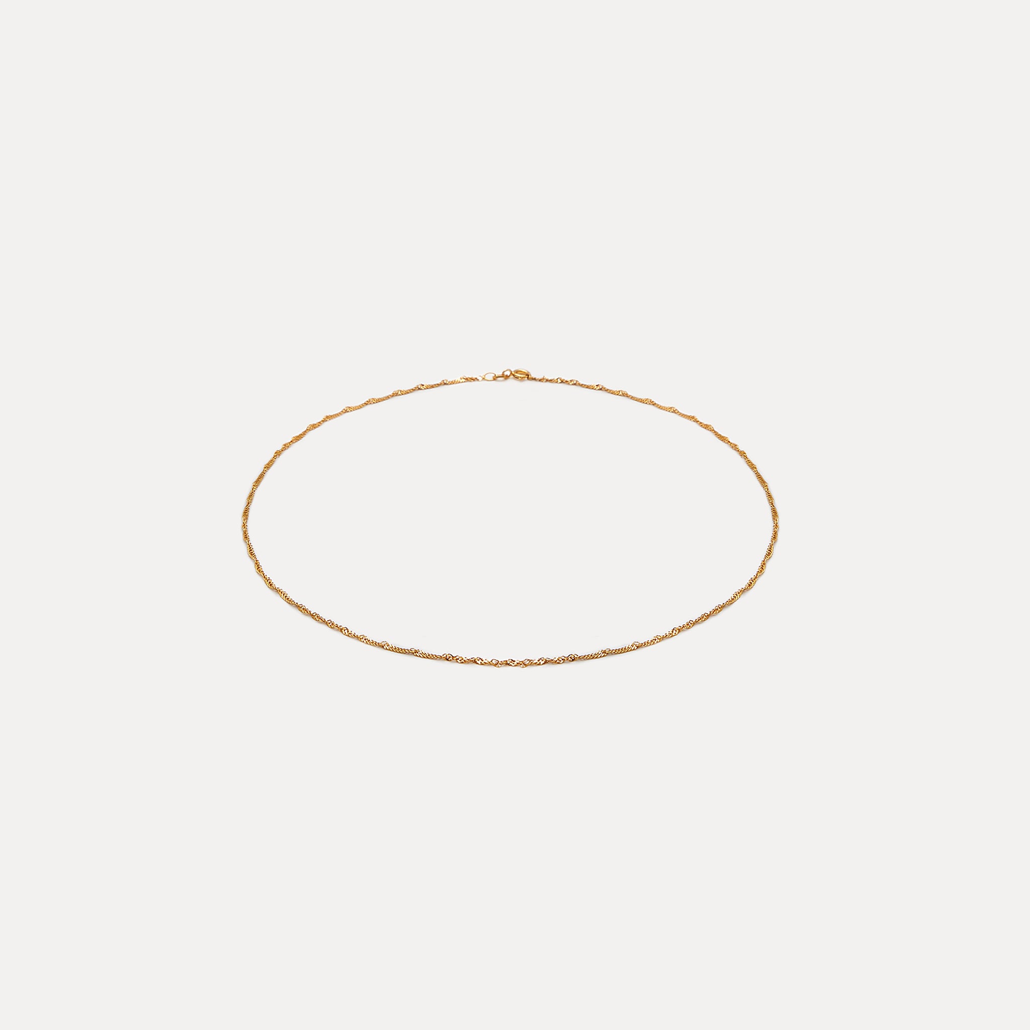Stilnest Singapore Kette 45cm Halskette Gold Vermeil