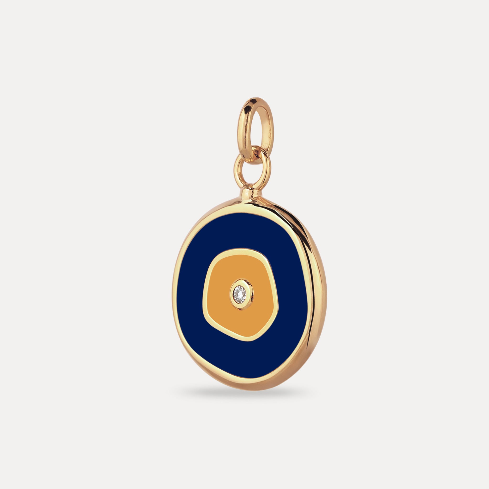 Stilnest Pendants Evil Eye Anhänger Saphir Dunkelblau Vermeil
