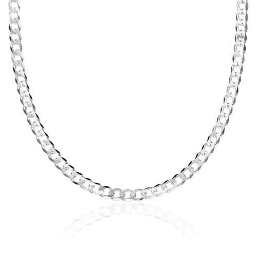 JEWLIX Panzerketten PK0045 Silberkette 4,5 mm 75 cm 925