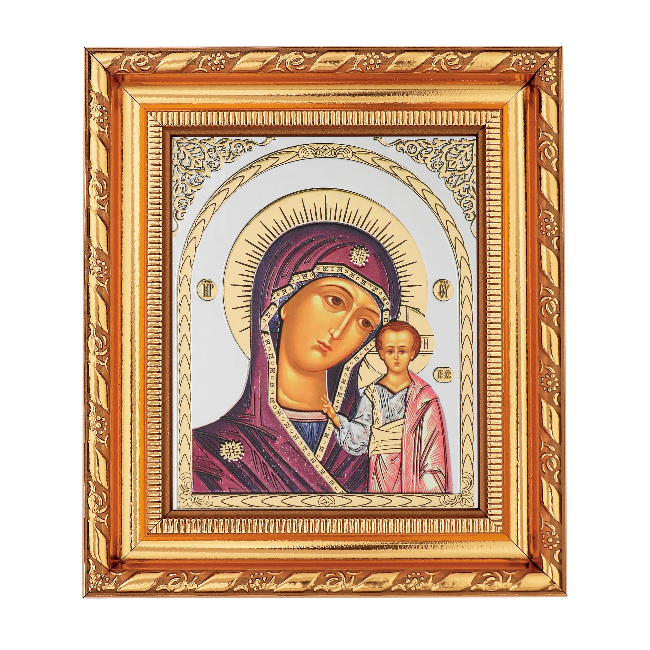 NKlaus Jesus Christus Ikone Rahmen Glas 14x16cm christlich