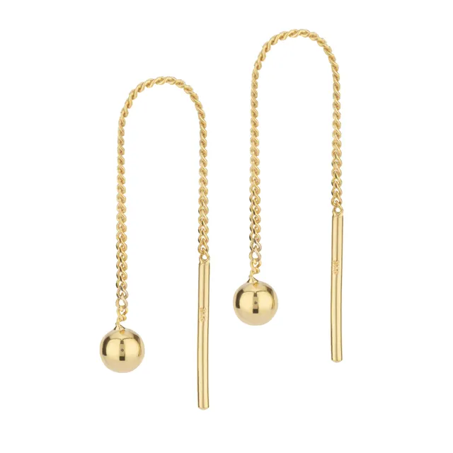 NKlaus Jewellery Ohrhänger 333 Gelbgold Herzen Kugel 36-40mm