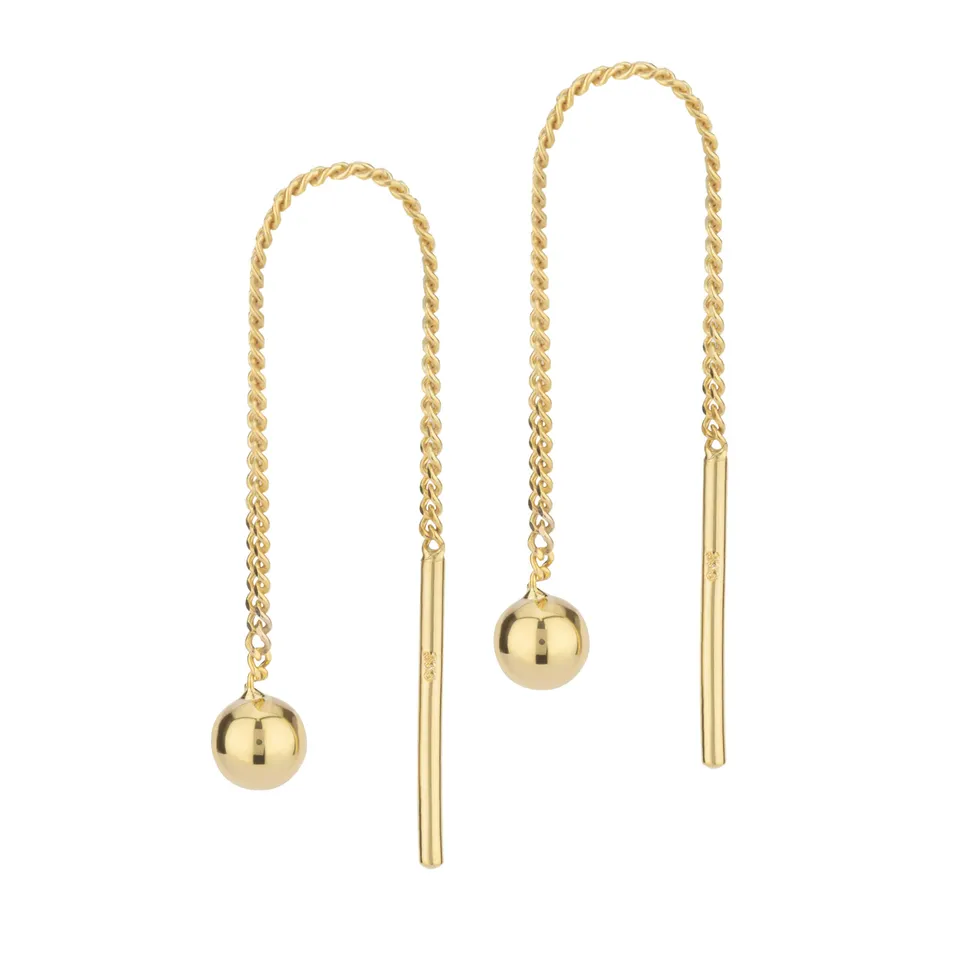 NKlaus Jewellery Ohrhänger 333 Gelbgold Herzen Kugel 36-40mm