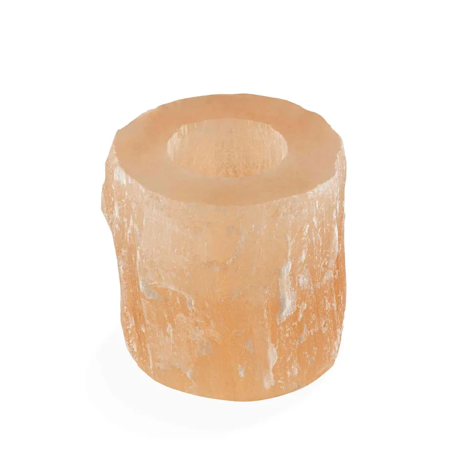 NKlaus Healing Crystals Selenit Teelichthalter rund 8cm