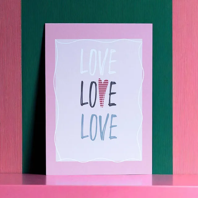 Joy by Corrine Smith Love Kunstdruck A5 Herz Modern