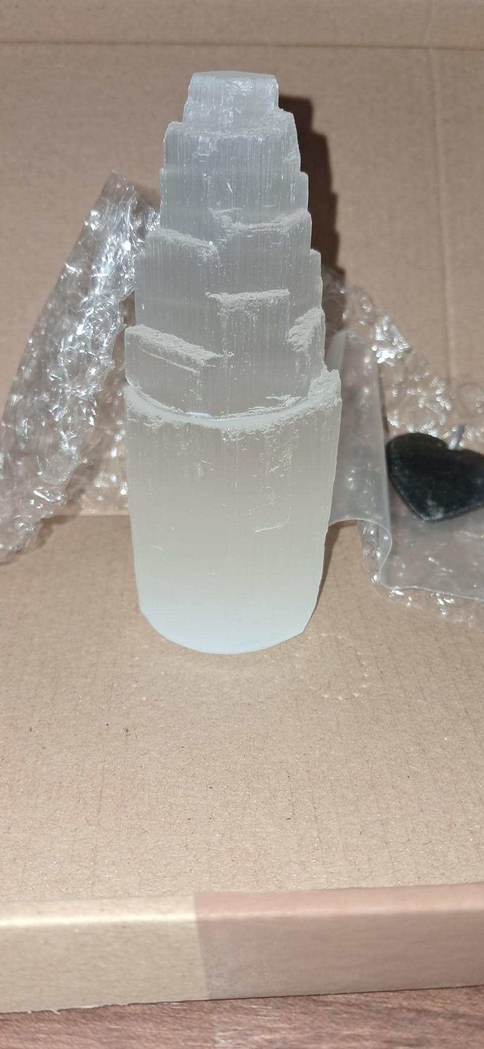 NKlaus Selenit Turm Heilstein weiß 10 cm 250 g