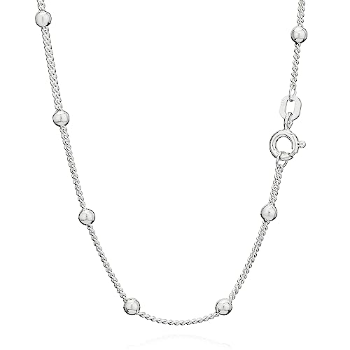 NKlaus Jewellery Panzerkette Kugeln 925 Silber Halskette 42cm