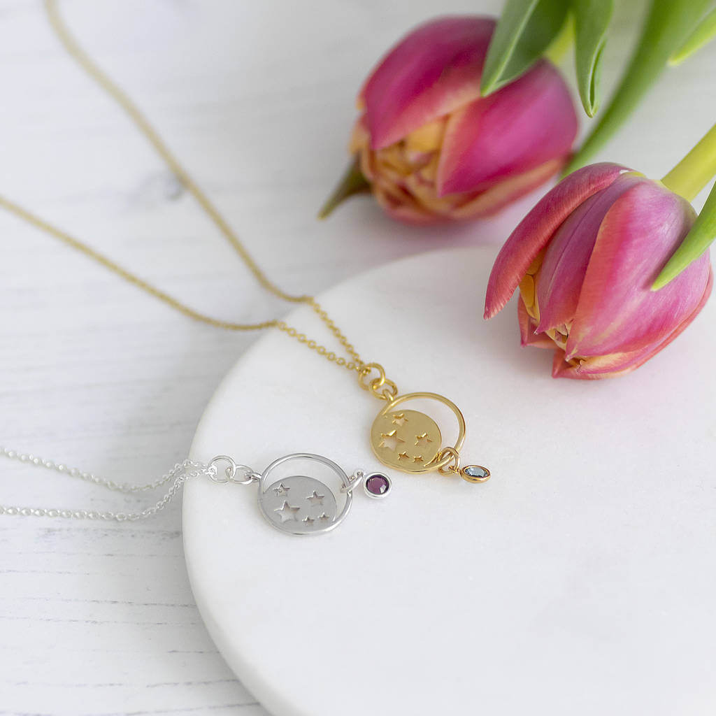 Joy by Corrine Smith Celestial Halskette Geburtsstein Gold