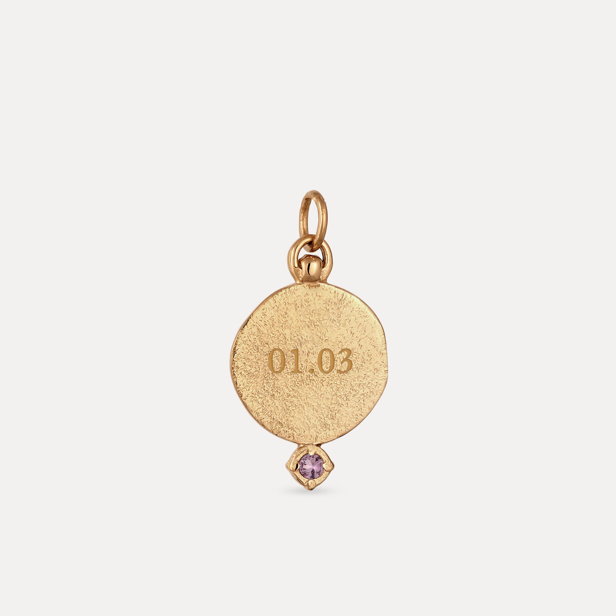 Stilnest Fluid Medallion Anhänger Vermeil Amethyst