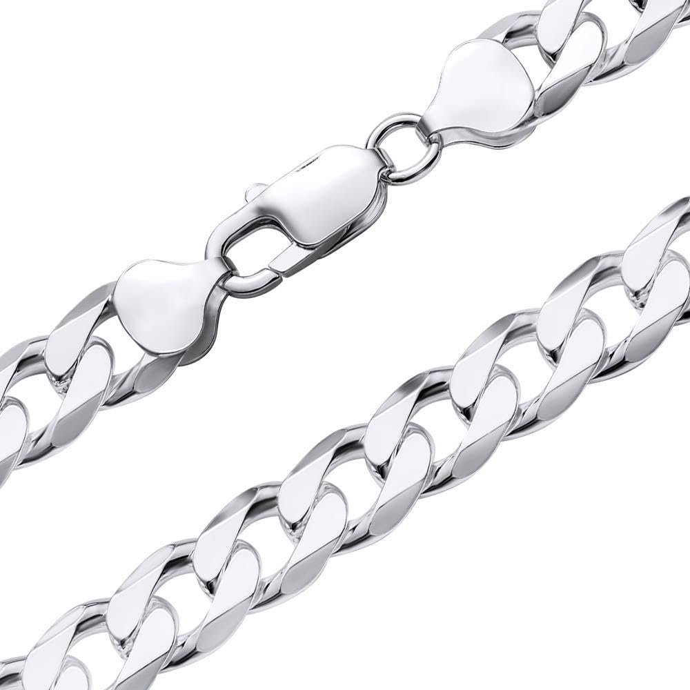 JEWLIX Panzerketten Silberkette 925 Herren 9,5 mm 50 cm