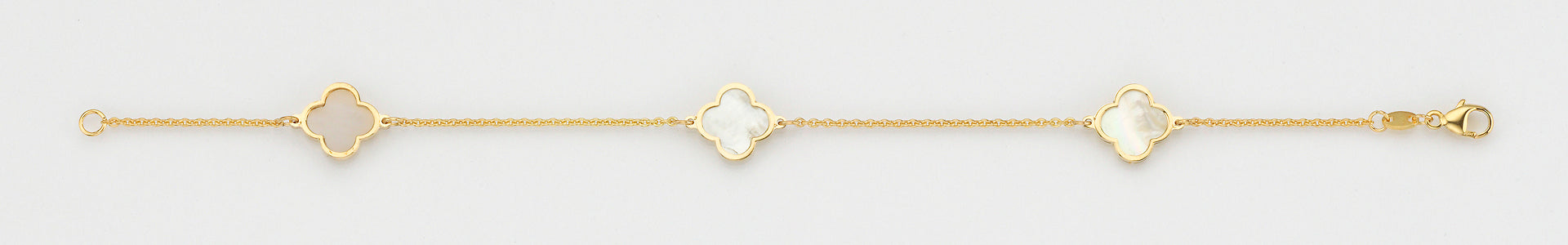 Eugen Rühle Armbänder 37.3869 Armband Perlmutt weiß 750 Gelbgold