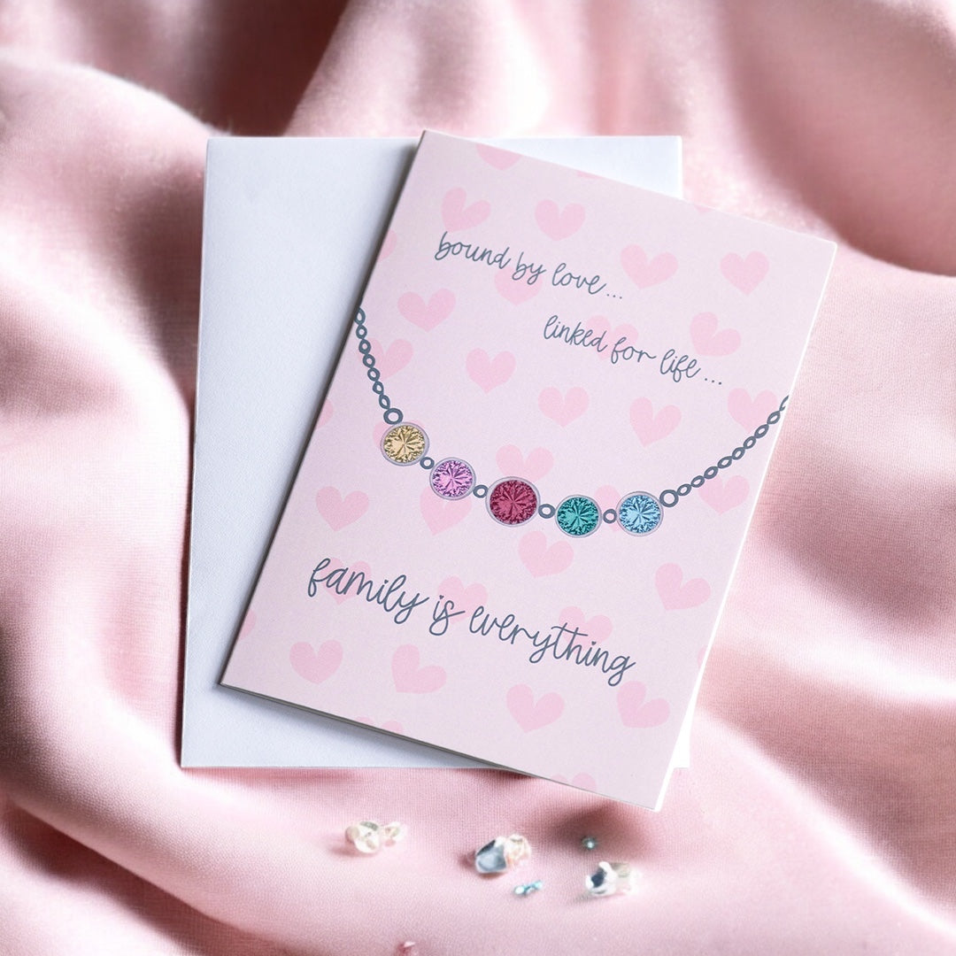 Joy by Corrine Smith Family Birthstone Karte A6 Muttertag