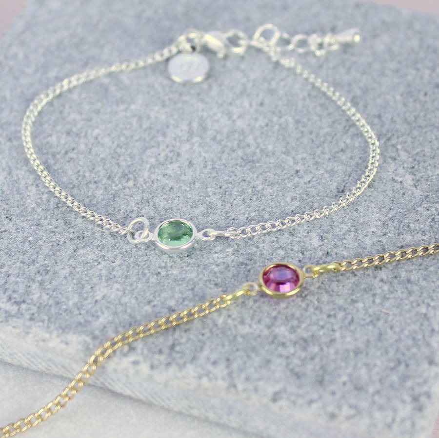 Joy by Corrine Smith Skinny Birthstone Armband Gold Silber