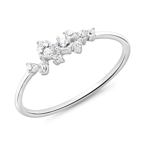 JEWLIX Damenring Sterlingsilber 925 Zirkonia Gr. 52