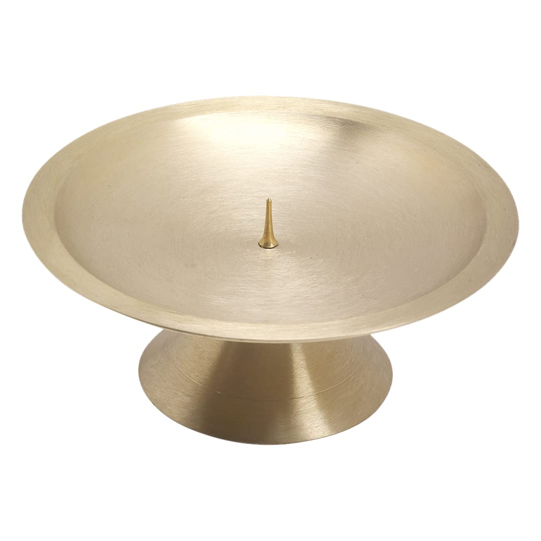 NKlaus Scheibenleuchter Messing goldmatt Dornleuchter Ø 9 cm