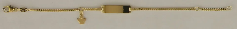 Eugen Rühle Armbänder ID-Band Panzerkette Engel 590 Weissgold