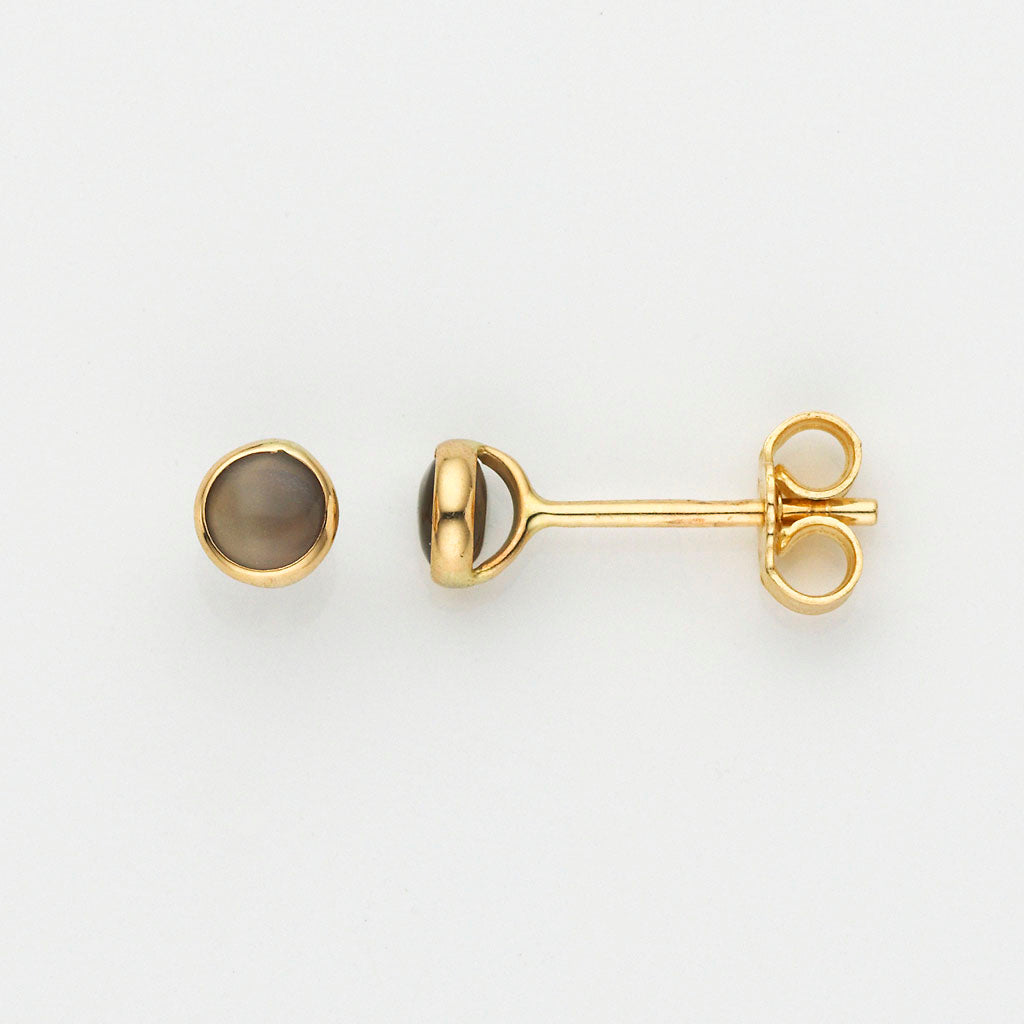 Eugen Rühle Ohrschmuck 80.4900 Ohrstecker 585 Gelbgold Mondstein