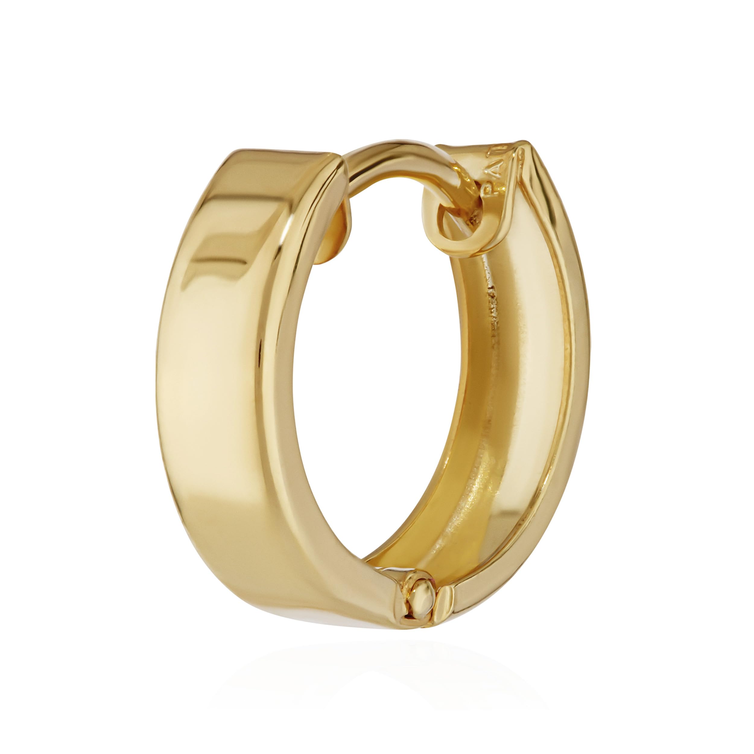 NKlaus Jewellery Klappcreole Gelbgold 333 quadratisch 12,4mm