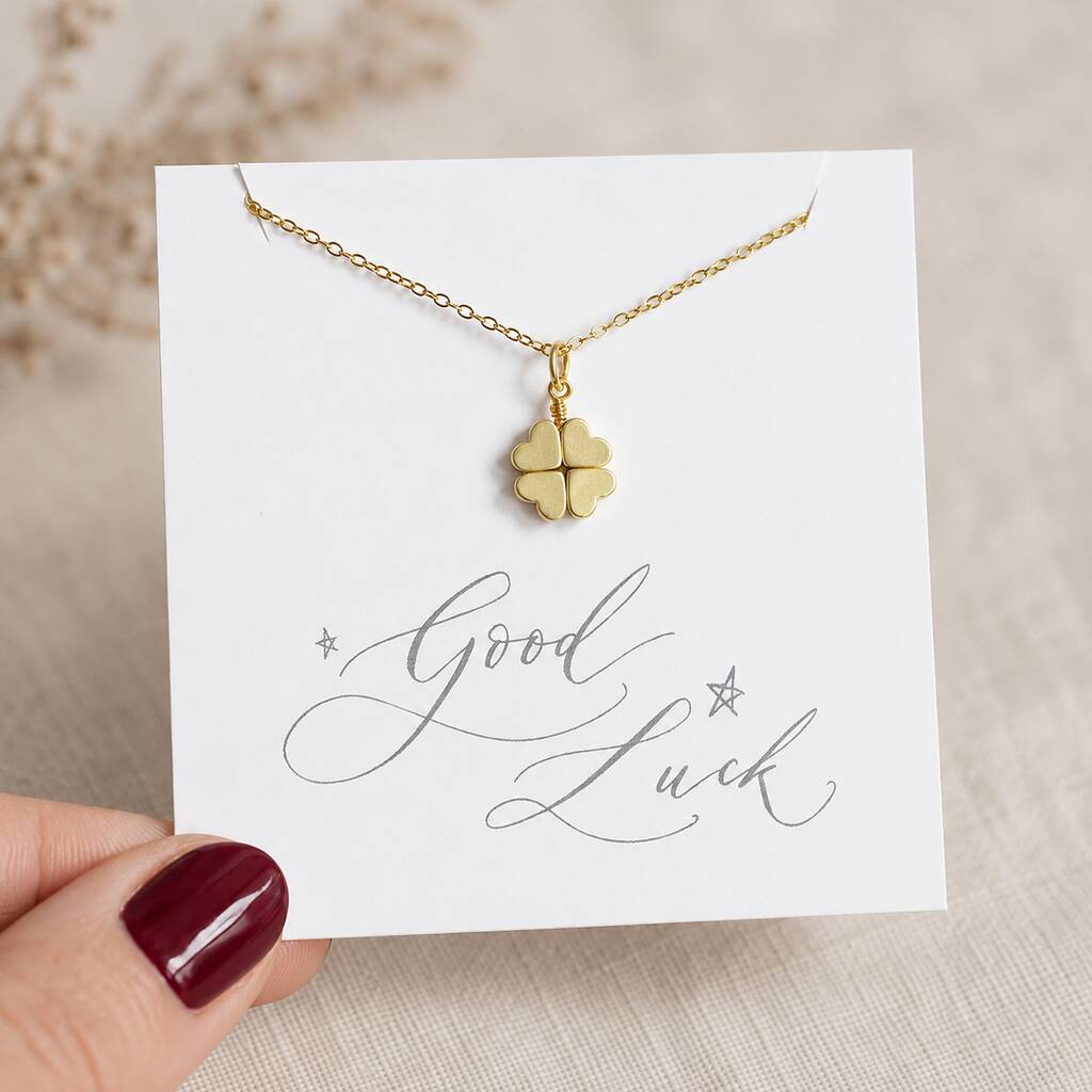 Joy by Corrine Smith Four Leaf Clover Halskette Gold Kleeblatt