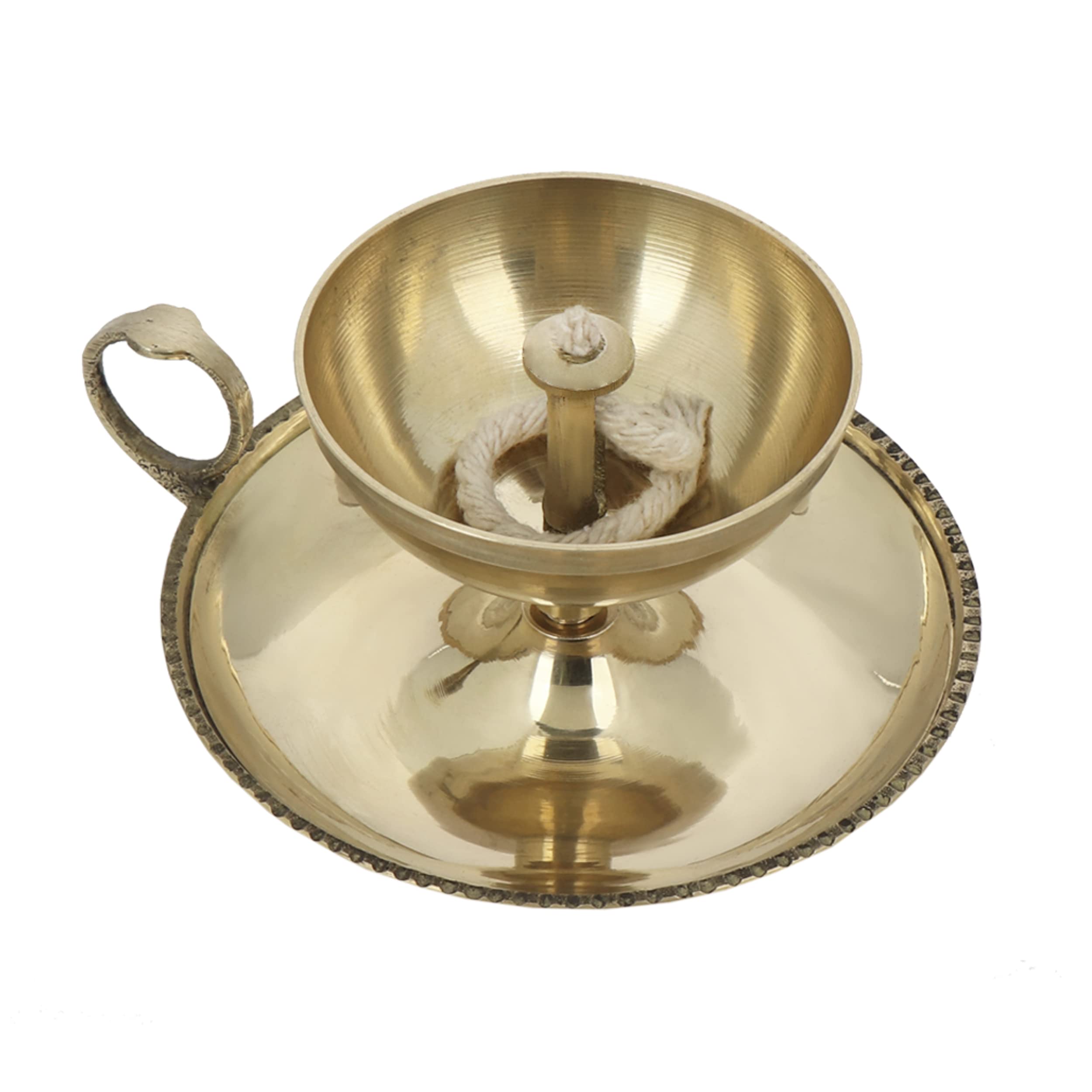 NKlaus Candle Holder Öllampe Messing Gold groß