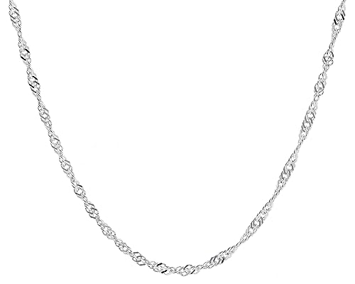 trendor Halsketten Singapur-Kette 925 Silber Halskette 40 cm 1,8 mm