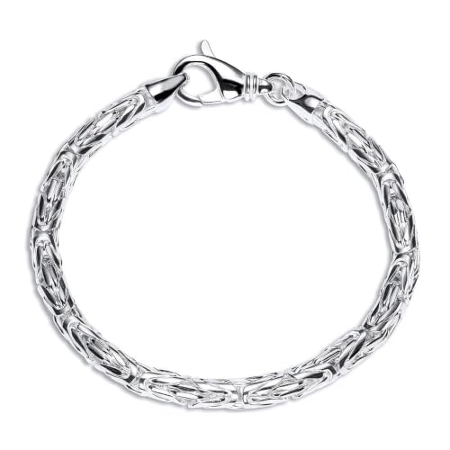 JEWLIX Königsarmband 5mm Armband Silber 23 cm Herren