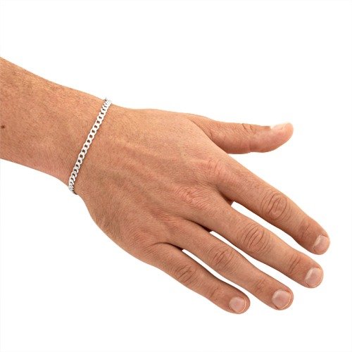 JEWLIX PA0045 Armband 925 Silber 4,5mm Panzerkette