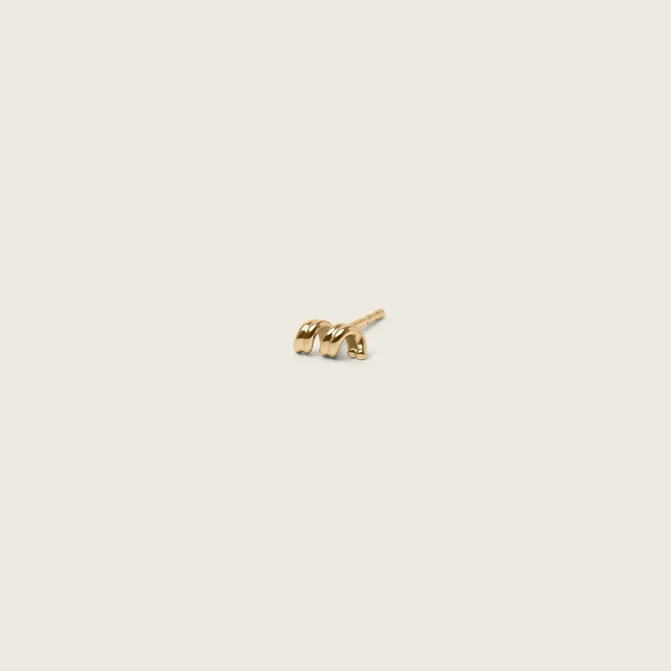 Stilnest Spiral Ohrstecker Single 585 Gold 14k Massivgold