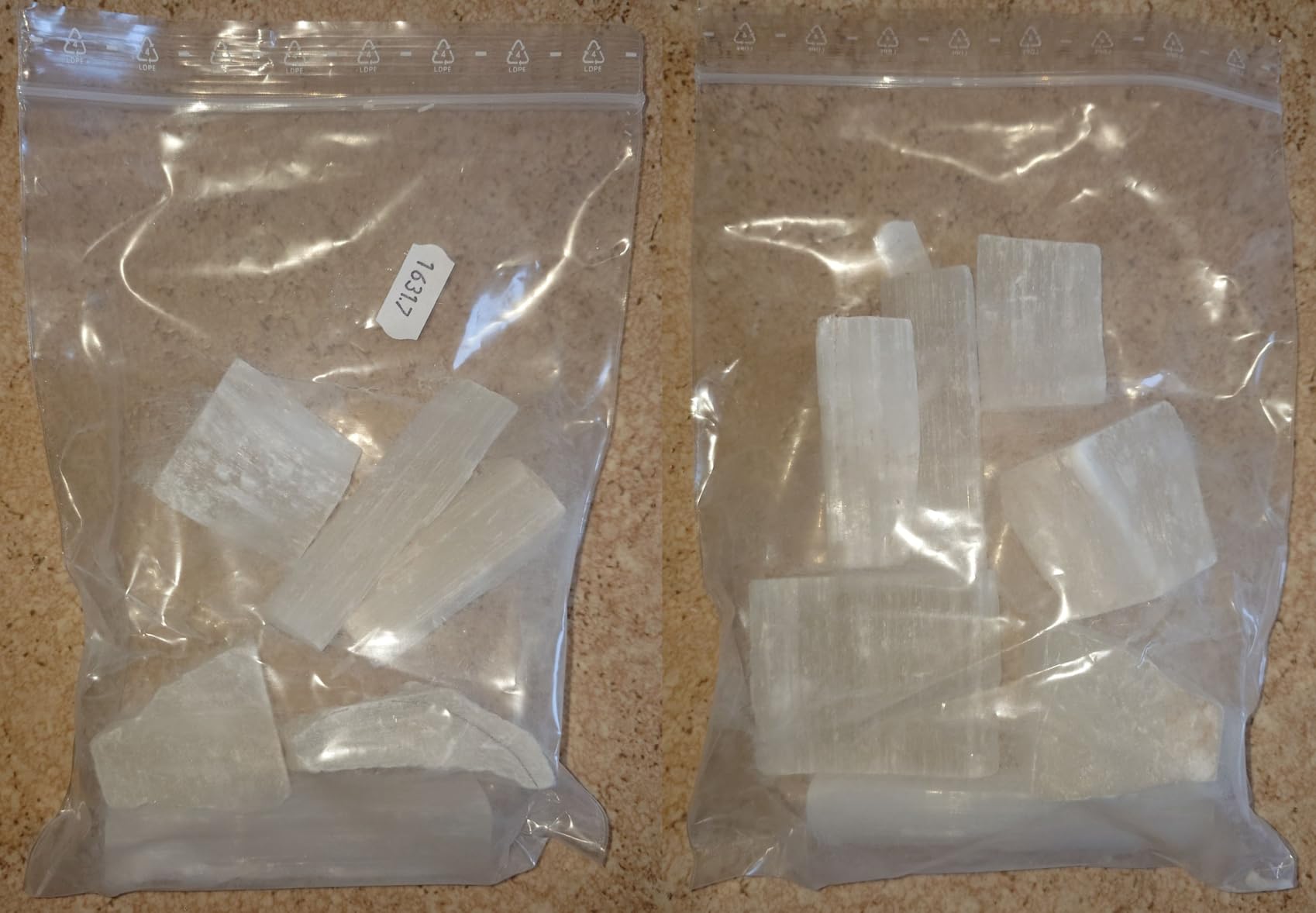 NKlaus Healing Crystals Selenit-Rohsteine 900g Heilsteine