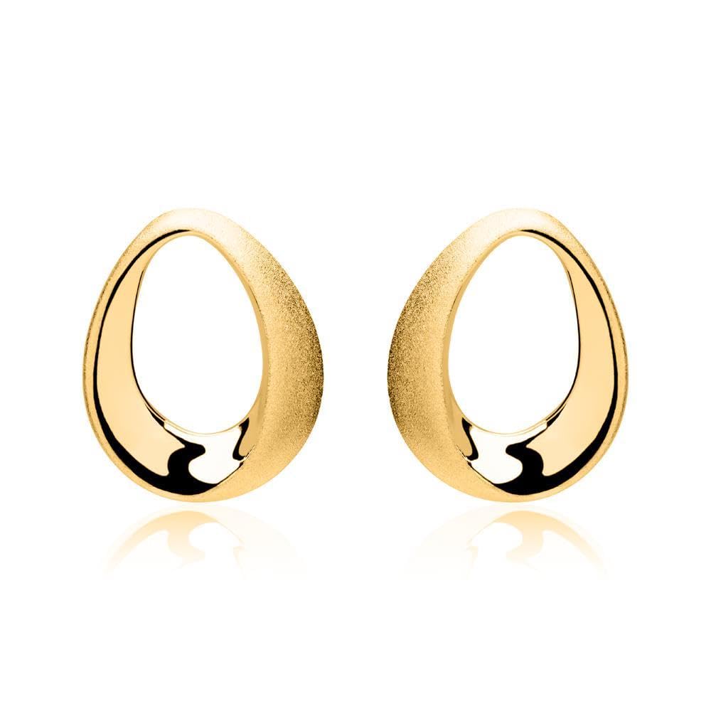 JEWLIX SE0854 Ohrstecker Silber vergoldet oval Damen